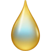 golden water drop sticker