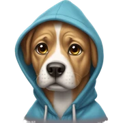 Dog wearing hoodie  sticker
