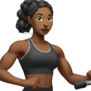 Black woman working out sticker