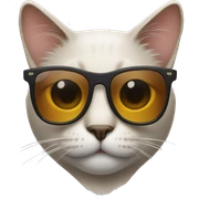 Cat with sunglasses sticker