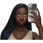 selfie of dark-skinned girl sticker