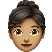 girl with dark brown hair sticker