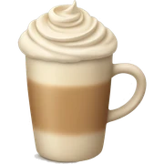 beige cream latte sticker