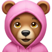 Pink bear sticker