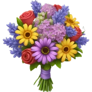 Colorful bouquet sticker