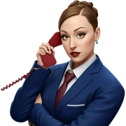 formal portrait of stylish woman sticker