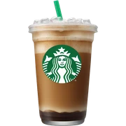Starbuck ice coffee with ice cubes sticker