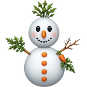 Un muñeco de nieve estilo genmoji de iphone sticker