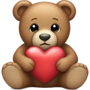 teddy bear holding a heart  sticker