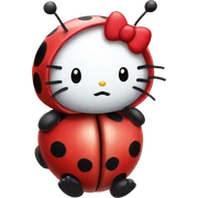 hello kitty as a ladybird  sticker