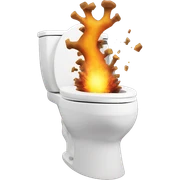 exploding toilet  sticker