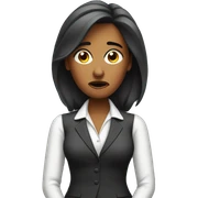 Frustrated business woman sticker