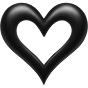 black heart sticker