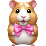 Cute Hamster with pink bow  sticker