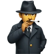 Detective smoking sticker