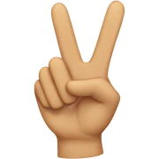 hand making peace sign with thumb out sticker