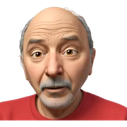 portrait of an old man sticker