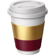 Coffee cup - “Sophisticated burgundy coffee cup with a gold rim sticker
