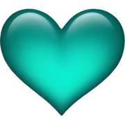 Teal heart sticker