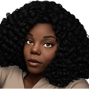 realistic portrait of dark beauty sticker