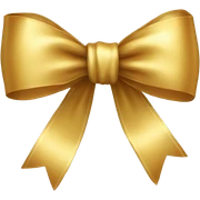 Gold bow sticker