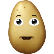 Beige potato sticker