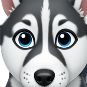 Husky puppy sticker