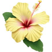 pastel yellow hibiscus sticker