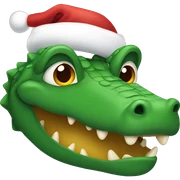 Christmas alligator  sticker