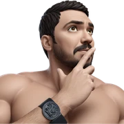 muscular male portrait in focus sticker