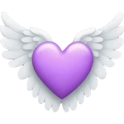 Heart with angel wings sticker