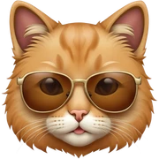 Cat with sunglasses sticker