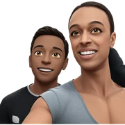 joyful boys in real life sticker