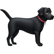 Black dog sticker