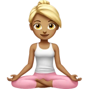 blonde yoga girl light pink clothes n sticker