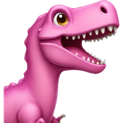 Pink dinosaur sticker