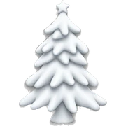 White Christmas tree sticker