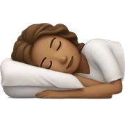 sleeping woman brown hair sticker
