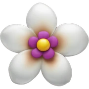 kamboja flower hairclip sticker