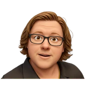 portrait of a brown haired boy sticker