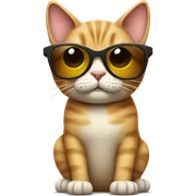 Cat with sunglasses sticker