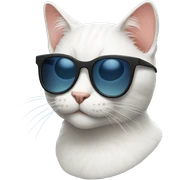 Cat with sunglasses sticker