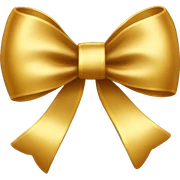 Gold bow sticker
