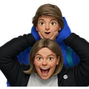 playful moment with friends sticker