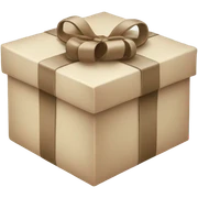 gift emoji with neutral colors sticker