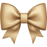 Beige bow sticker
