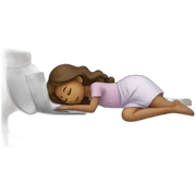 Girl sleeping and using laptop sticker