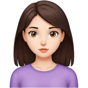 brunette girl sticker