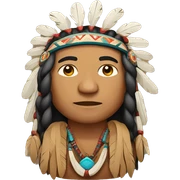 native american chief sticker