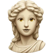 Demeter statue beige whole statue showing sticker